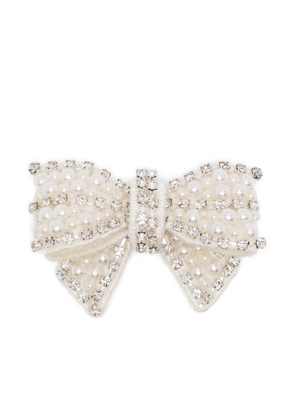 Self-Portrait bow-shape earrings - Silver