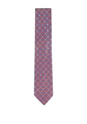 Eton floral geometric tie - Orange