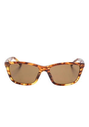 Balenciaga Eyewear wraparound-frame sunglasses - Brown