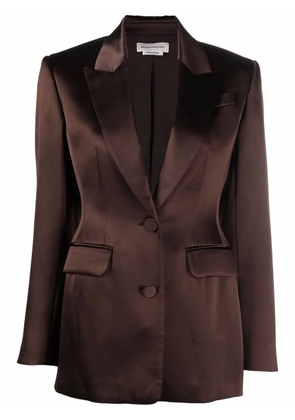 Alexander McQueen single-breasted tailored blazer - Brown