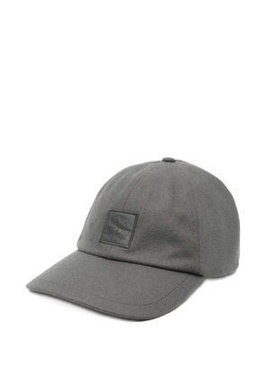 Stone Island logo-plaque cap hat - Grey