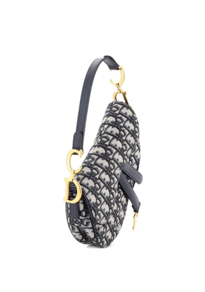 Christian Dior Pre-Owned Saddle Handbag Oblique Canvas Mini shoulder bag - Blue
