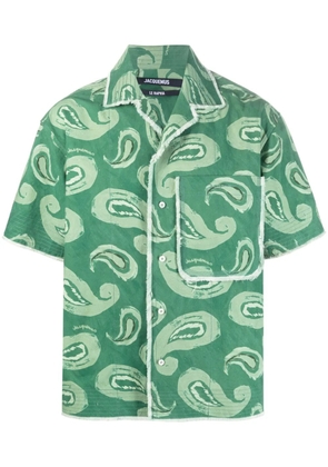 Jacquemus Artichaut paisley-print frayed-edge shirt - Green