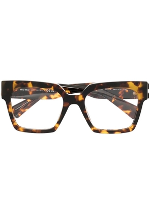 Miu Miu Eyewear tortoiseshell-effect square glasses - Brown