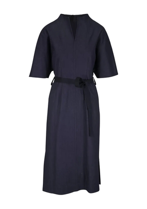 KZ_K STUDIO V-neck belted dress - Blue