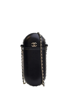CHANEL Pre-Owned 2015-2016 CC Lambskin Chain Around Phone Holder crossbody bag - Black