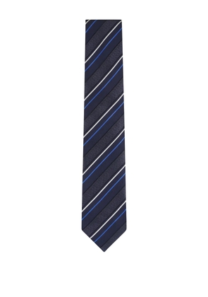 Brioni striped-pattern tie - Blue