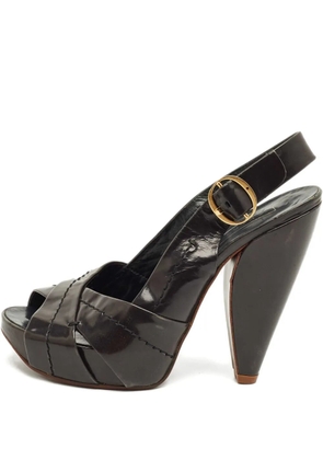 Marc Jacobs Crossed platform sandals - Black