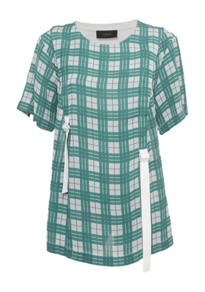 JOSEPH check-pattern belt T-shirt - Green