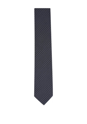 Canali geometric-pattern silk tie - Grey