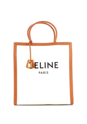 Celine Pre-Owned Vertical Cabas Canvas with Leather Large tote bag - Brown