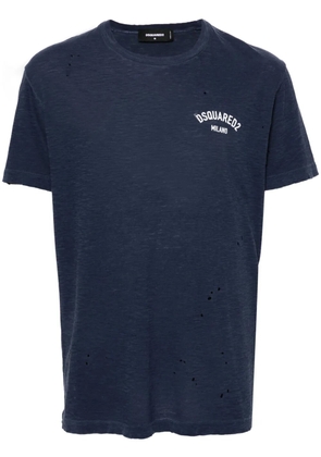DSQUARED2 logo-print cotton T-shirt - Blue