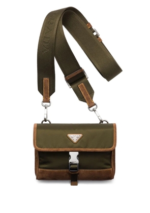 Prada canvas flap shoulder bag - Green
