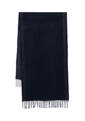 Brunello Cucinelli striped fringed scarf - Blue