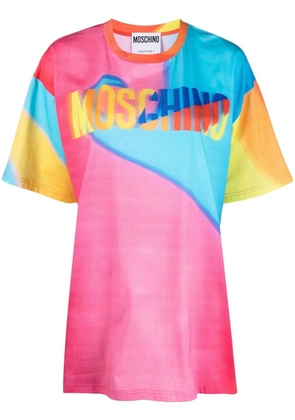 Moschino logo-print oversized T-shirt - Pink
