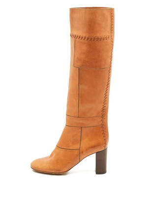 Chloé Pre-Owned knee-length leather boots - Brown