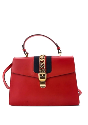 Gucci Pre-Owned Sylvie Top Handle Bag Leather Medium satchel - Red