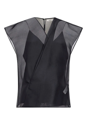 KHAITE short-sleeves blouse - Black