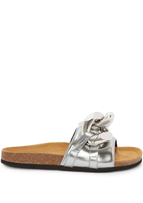 JW Anderson Chain metallic slides - Grey