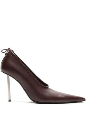 Acne Studios 100mm pointed-toe leather pumps - Brown