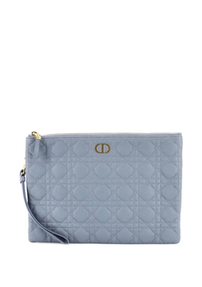 Christian Dior Pre-Owned Caro Daily Pouch Cannage Quilt Calfskin clutch bag - Grey