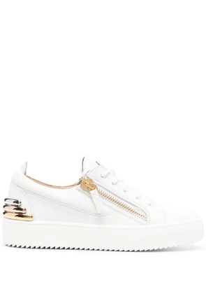 Giuseppe Zanotti zip-details leather sneakers - White