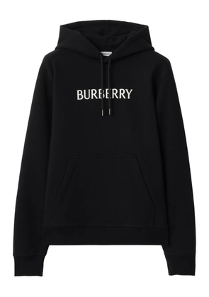 Burberry logo-print hooded cotton sweatshirt - Black