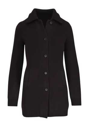 Lisa Yang collared button-fastening cardi-coat - Brown