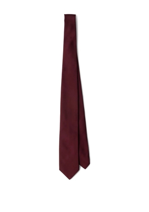 Prada logo-detail satin tie - Red