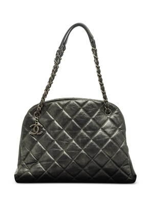 CHANEL Pre-Owned 2012 Just Mademoiselle diamond-quilting shoulder bag - Grey