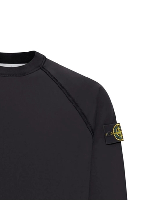 Stone Island Compass-badge raglan-sleeve sweatshirt - Black