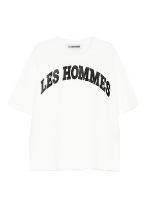 Les Hommes Urban logo-detail crew-neck T-shirt - White