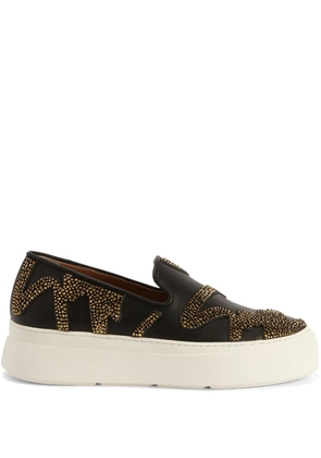 Giuseppe Zanotti Gz Mike Sign leather slip-on sneakers - Black