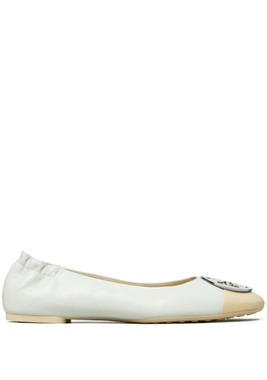 Tory Burch Claire cap-toe ballerina shoes - Grey