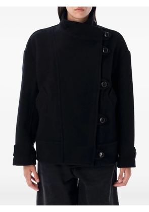 ISABEL MARANT Hanis high-neck button coat - 01BK