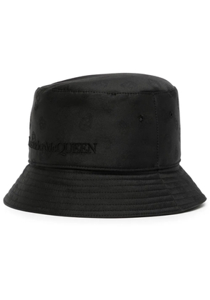 Alexander McQueen Skull-Jacquard bucket hat - Black