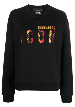 DSQUARED2 'Icon' print cotton sweatshirt - Black