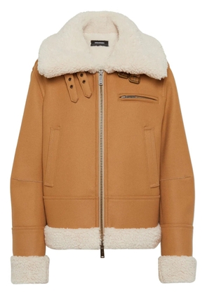 DSQUARED2 Easy faux-shearling jacket - Neutrals