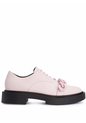 Giuseppe Zanotti Adrik chain-trim lace-up shoes - Pink