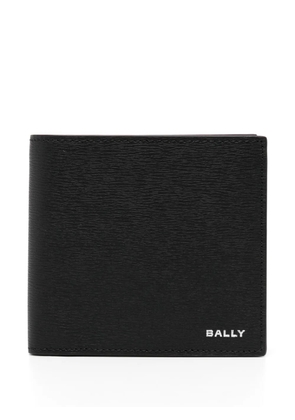Bally logo-stamp bi-fold leather wallet - Black