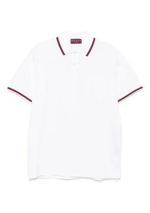 Gucci logo-appliqué polo shirt - White