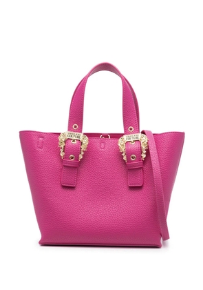 Versace Jeans Couture logo-buckle faux-leather tote bag - Pink