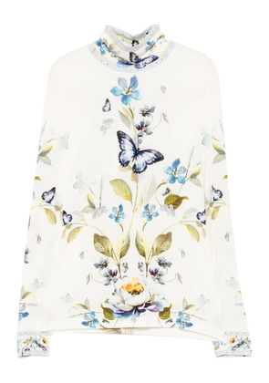 Camilla Botanical Ballads top - Neutrals