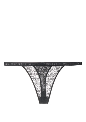 Stella McCartney logo-print string thong - Black