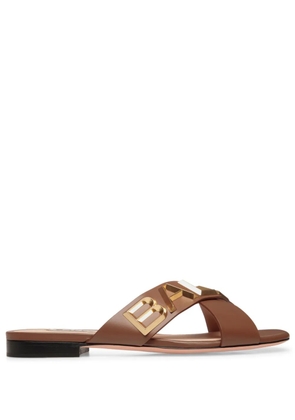 Bally Larise flat leather sandals - Brown