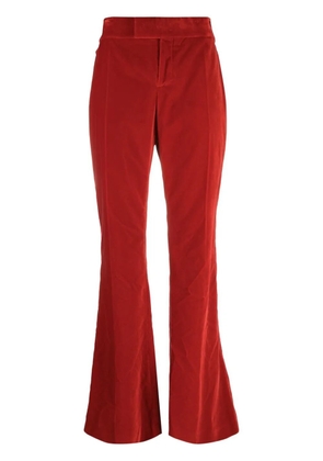 TOM FORD velvet bootcut trousers - Red