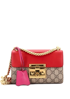 Gucci Pre-Owned Padlock Shoulder Bag GG Coated Canvas and Leather Small crossbody bag - Brown