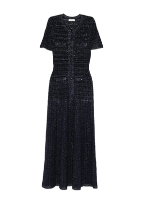 SANDRO embellished knitted maxi dress - Blue