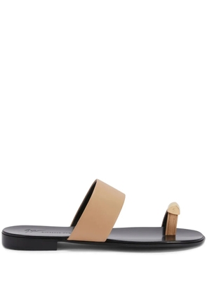 Giuseppe Zanotti Norbert leather toe-loop sandals - Brown