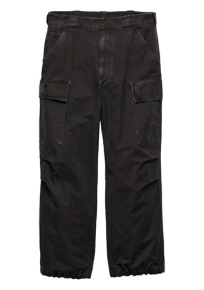Prada Garment-dyed cotton trousers - Black